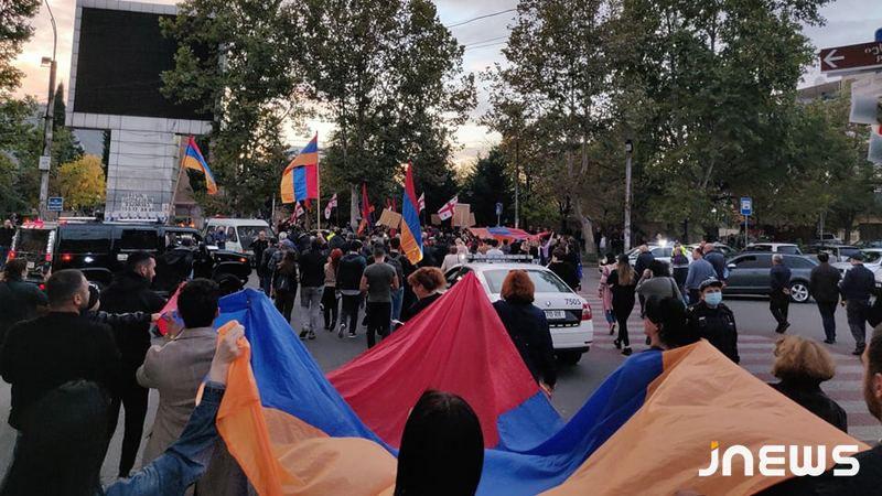Tiflisdə erməni aksiyaları davam edir - FOTOLAR