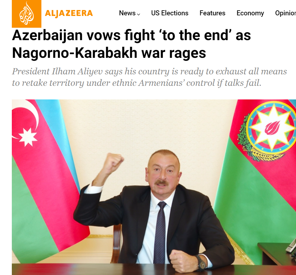 Al Jazeera: “Azərbaycan sonadək gedəcək!”