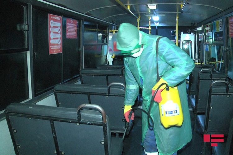 140 avtobus dezinfeksiya edildi - FOTO
