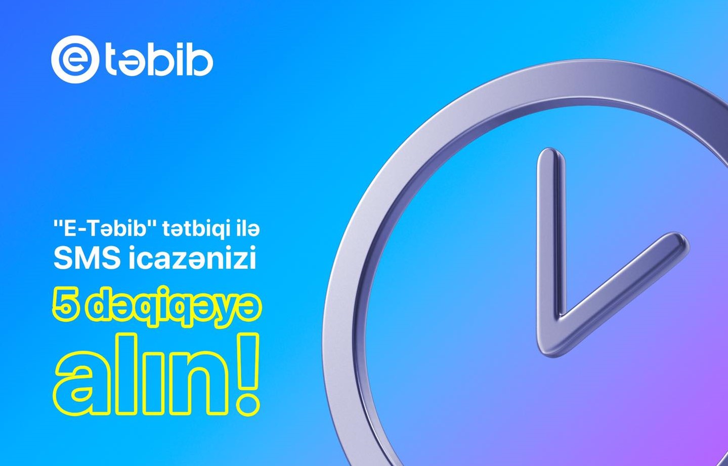 DİQQƏT - E-təbib mobil tətbiqi ilə müvəqqəti icazəni 10 dəqiqə tez ala bilərsiniz