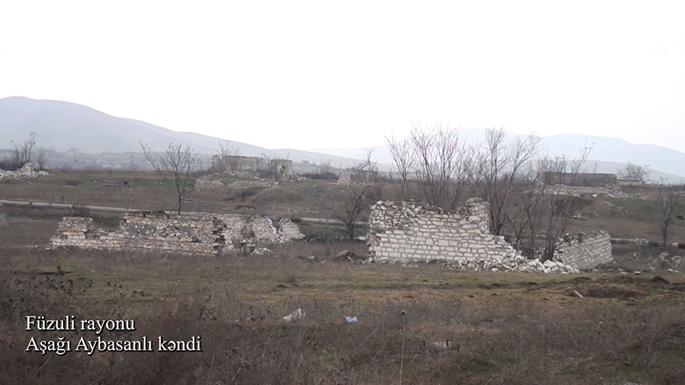 Müdafiə Nazirliyi: Füzuli rayonunun Aşağı Aybasanlı kəndindən videogörüntülər - VİDEO