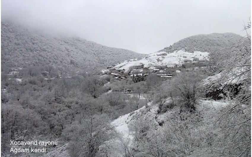 Xocavəndin Ağdam kəndindən videogörüntülər