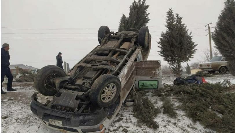 CBC televiziyasının avtomobili aşdı - FOTO