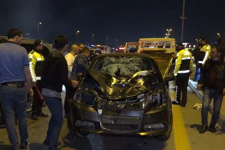 Bakıda ana və balanın öldüyü dəhşətli yol qəzası - VİDEO