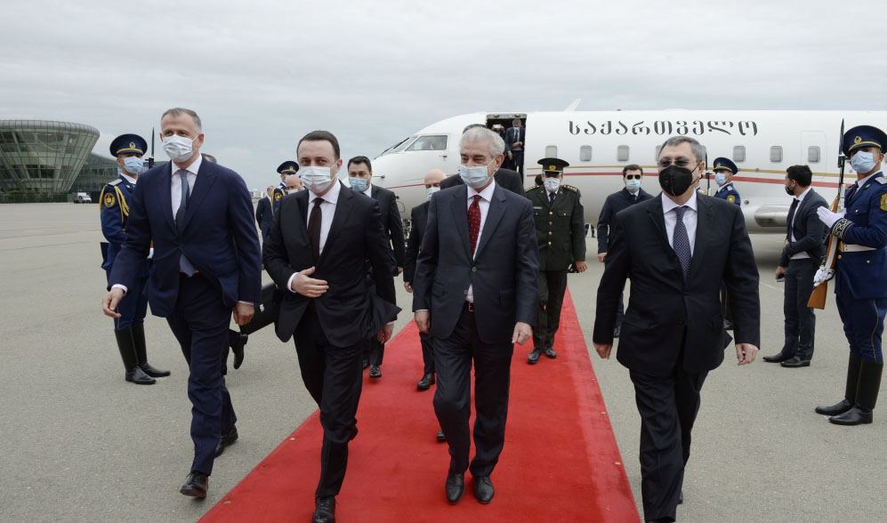 Gürcüstanın Baş naziri İrakli Qaribaşvili Bakıdadır
