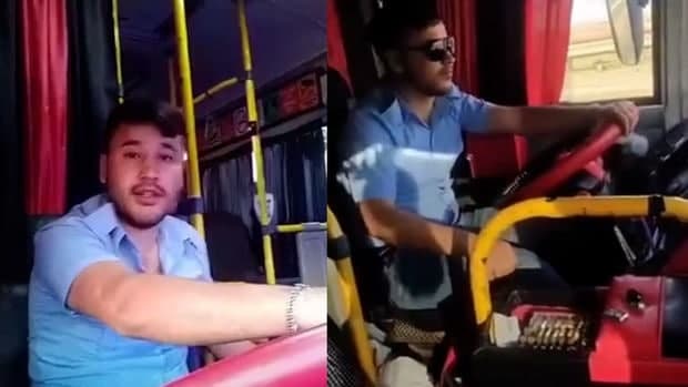 Avtobus sürərkən özünü və sərnişinləri çəkib “TikTok”a yüklədi - Sürücüdən təhlükəli hərəkət - VİDEO