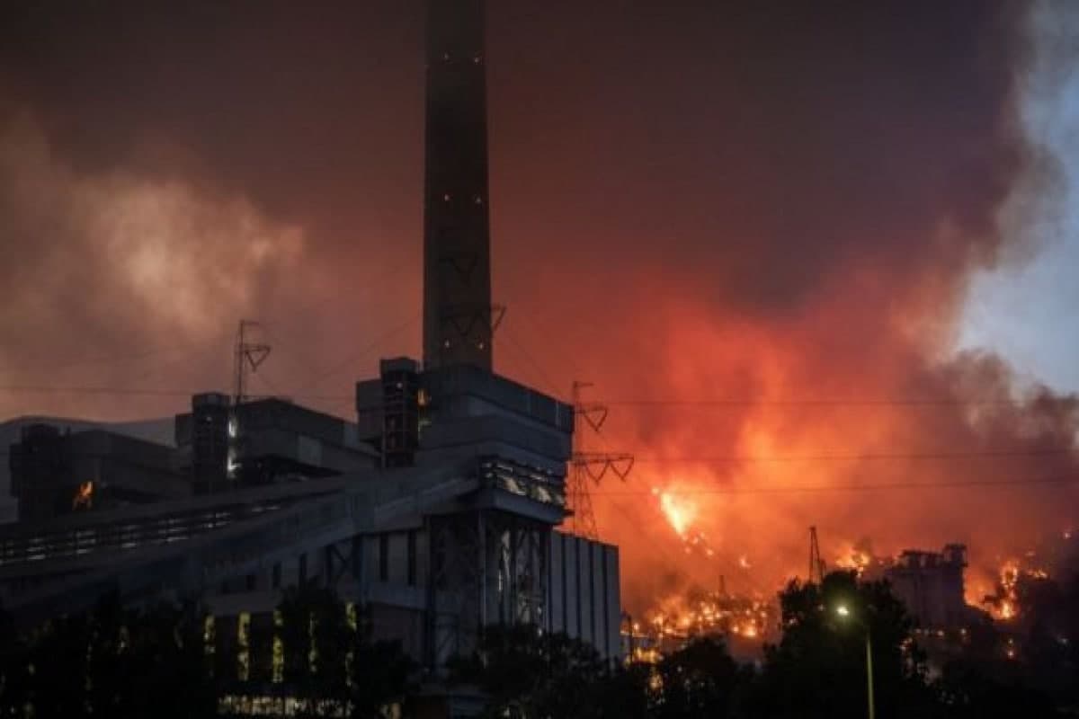 Kemerköy İstilik Elektrik Stansiyasının ərazisindəki yanğın söndürüldü