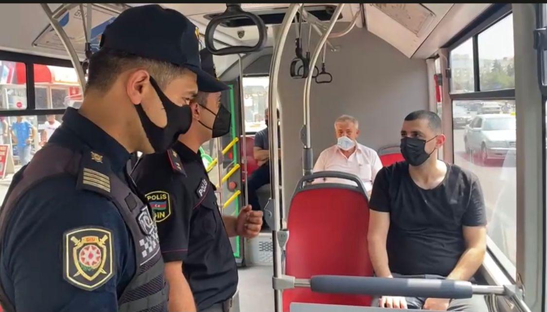 Metroda maska taxmayanlar CƏRİMƏLƏNDİ - FOTO