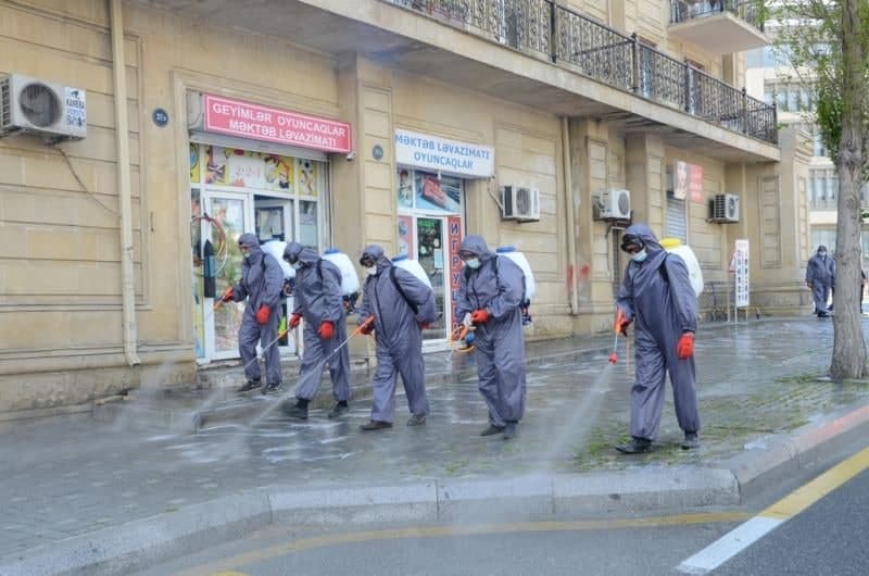 Bakıda növbəti geniş dezinfeksiya aparılır - FOTO