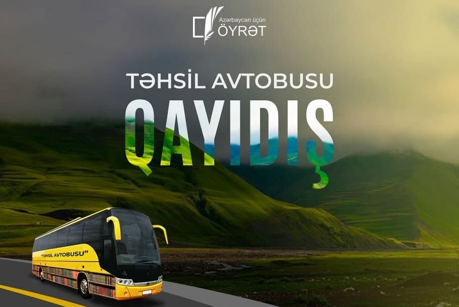 Təhsil avtobusu Qarabağ bölgəsindən olan şagirdlər üçün yola düşür