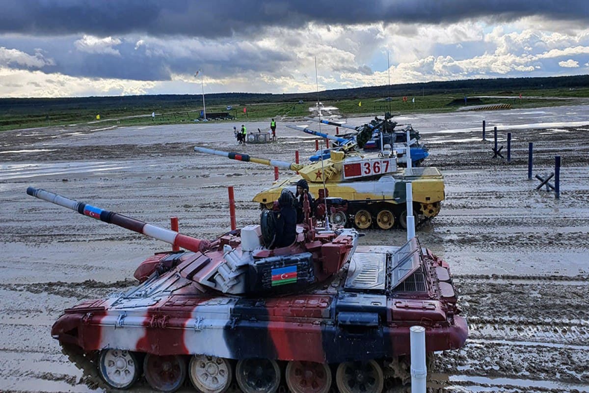 “Tank biatlonu” müsabiqəsinin final mərhələsi keçirilir - FOTO
