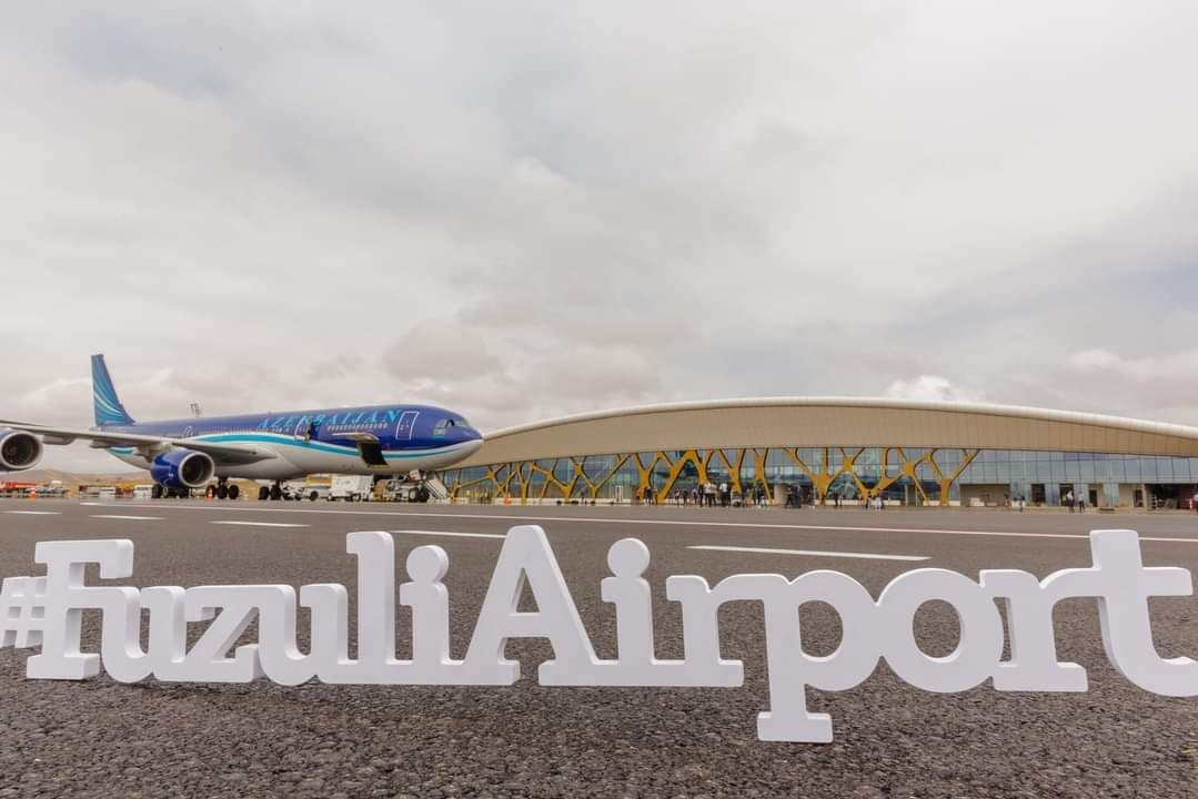 Füzuli aeroportuna ilk uçuş AVROPA MƏTBUATINDA - FOTO