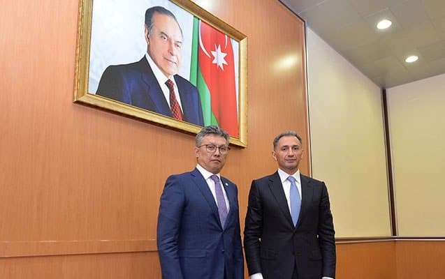 Rəşad Nəbiyev qazaxıstanlı nazirlə görüşdü - FOTO