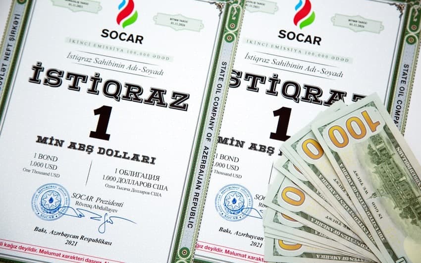 SOCAR istiqrazlarının qiyməti 1 075 dollara çatdı
