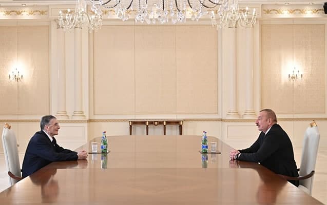 İlham Əliyev türkiyəli Nobel mükafatçısı ilə görüşdü - FOTO