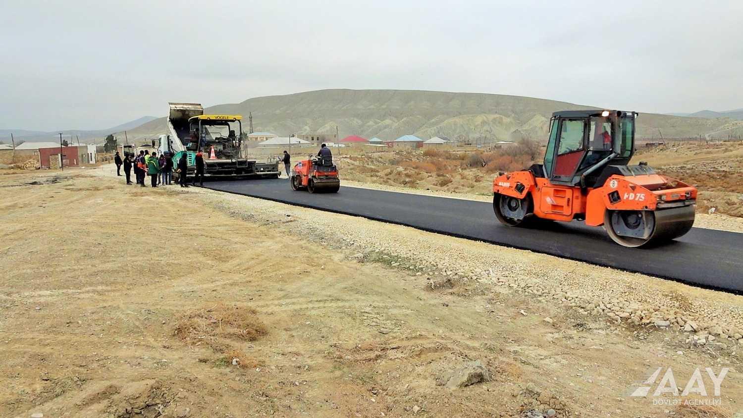 Pirəkəşkül avtomobil yolunun tikintisi davam edir - FOTO