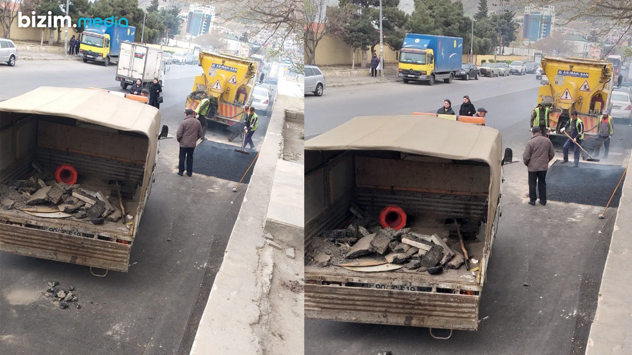 Bakıda yarımçıq qalan yol ASFALTLANDI - YENİLƏNİB