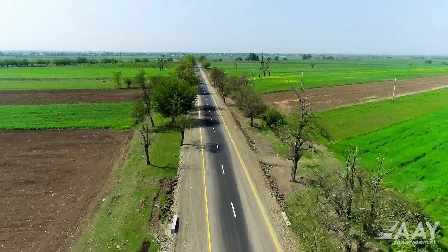 Goranboyda bu yol yenidən quruldu - FOTO/VİDEO