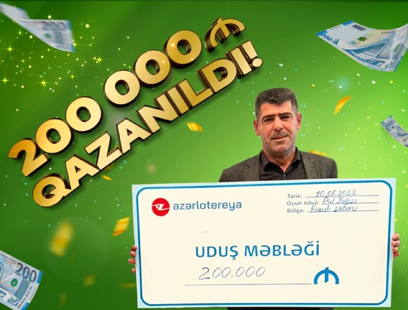 “40.000.000 Pul Yağışı” lotereyasında növbəti böyük uduş - 200.000 manat qazanıldı