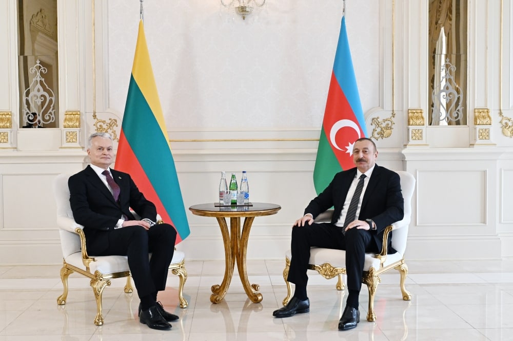 İlham Əliyev Litva prezidenti ilə görüşdü - FOTO/VİDEO