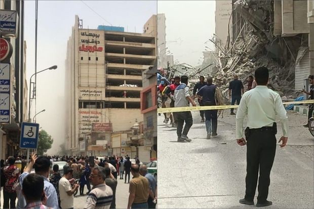 İranda 10 mərtəbəli bina çökdü, 3 ölü, 24 yaralı - YENİLƏNİB - VİDEO