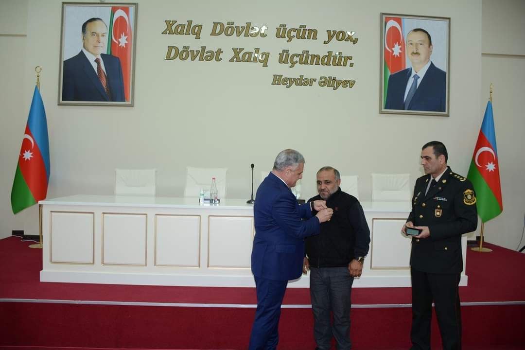 Tərtərdə Vətən müharibəsi iştirakçılarına medallar təqdim edildi - FOTO