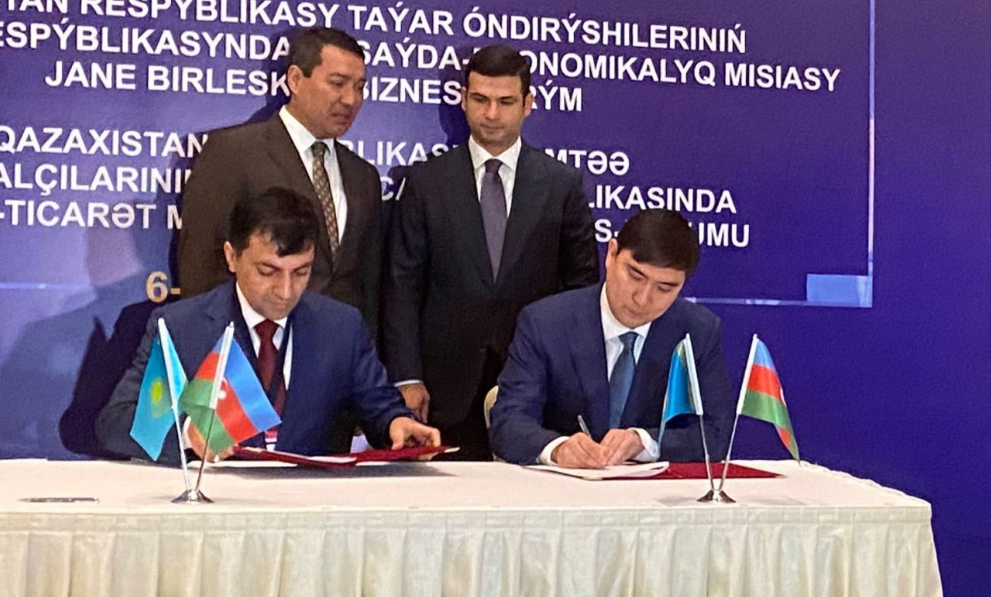 Azərbaycanla Qazaxıstan arasında memorandum imzalandı - FOTO
