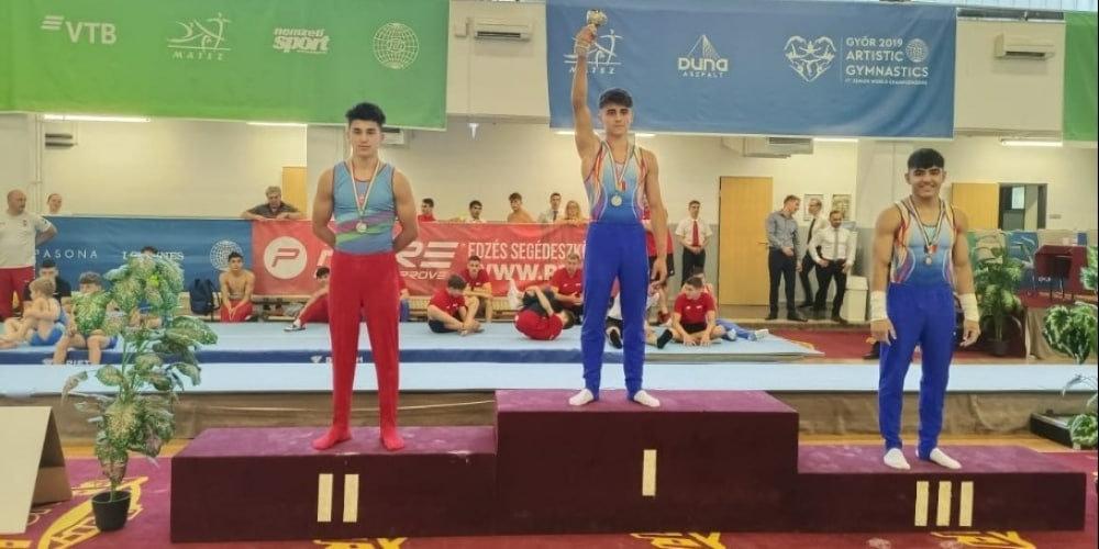 Gənc gimnastımız beynəlxalq yarışda 3 medal qazandı