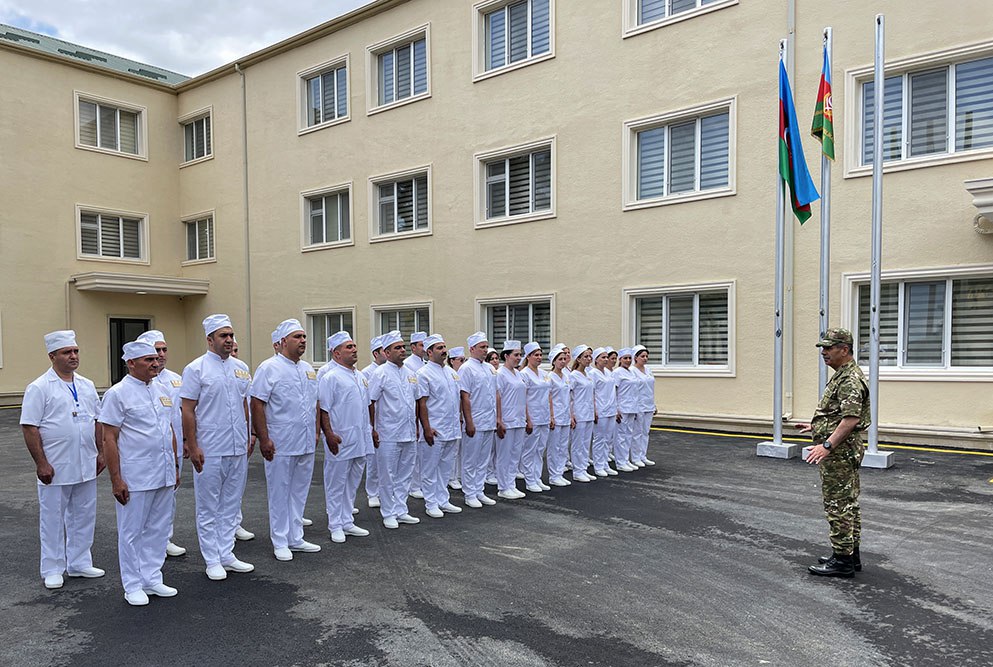 Zakir Həsənov Xocavənddə hərbi hospitalın açılışında - FOTO/VİDEO