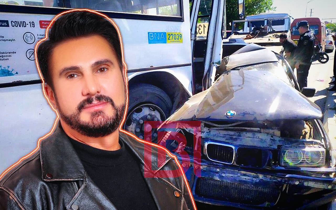Nadir Qafarzadə ölümdən döndü - Avtobus avtomobilini vurdu – VİDEO 