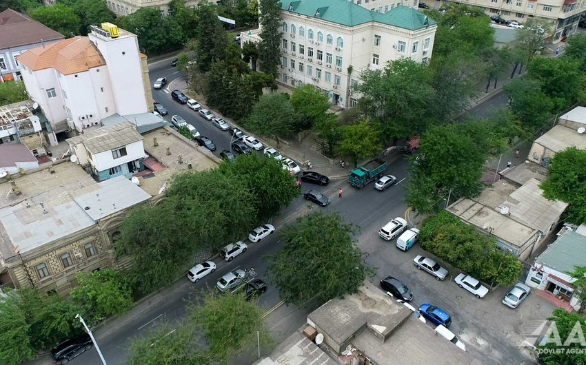 Bakının bu küçəsi təmir edilir - FOTO