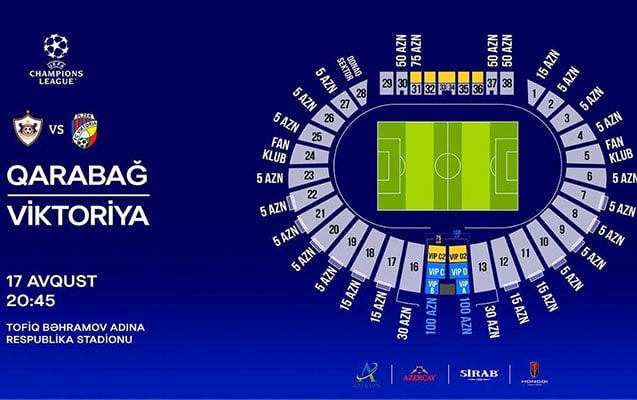 “Qarabağ”-“Viktoriya” matçına İLK GÜNDƏ 15 min bilet satıldı 