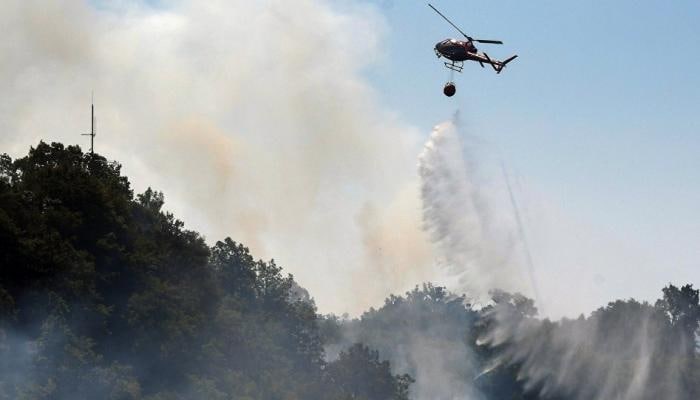 Zaqatalada yanğının söndürülməsinə helikopterlər cəlb olundu - VİDEO