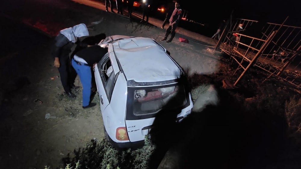 Sabirabadda avtomobil aşdı - Sürücü xəsarət aldı – FOTO