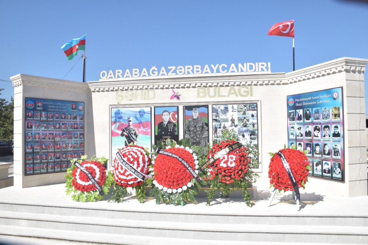 Şəhid Orxan Cabbarov adına xatirə bulağının açılışı olub - FOTO