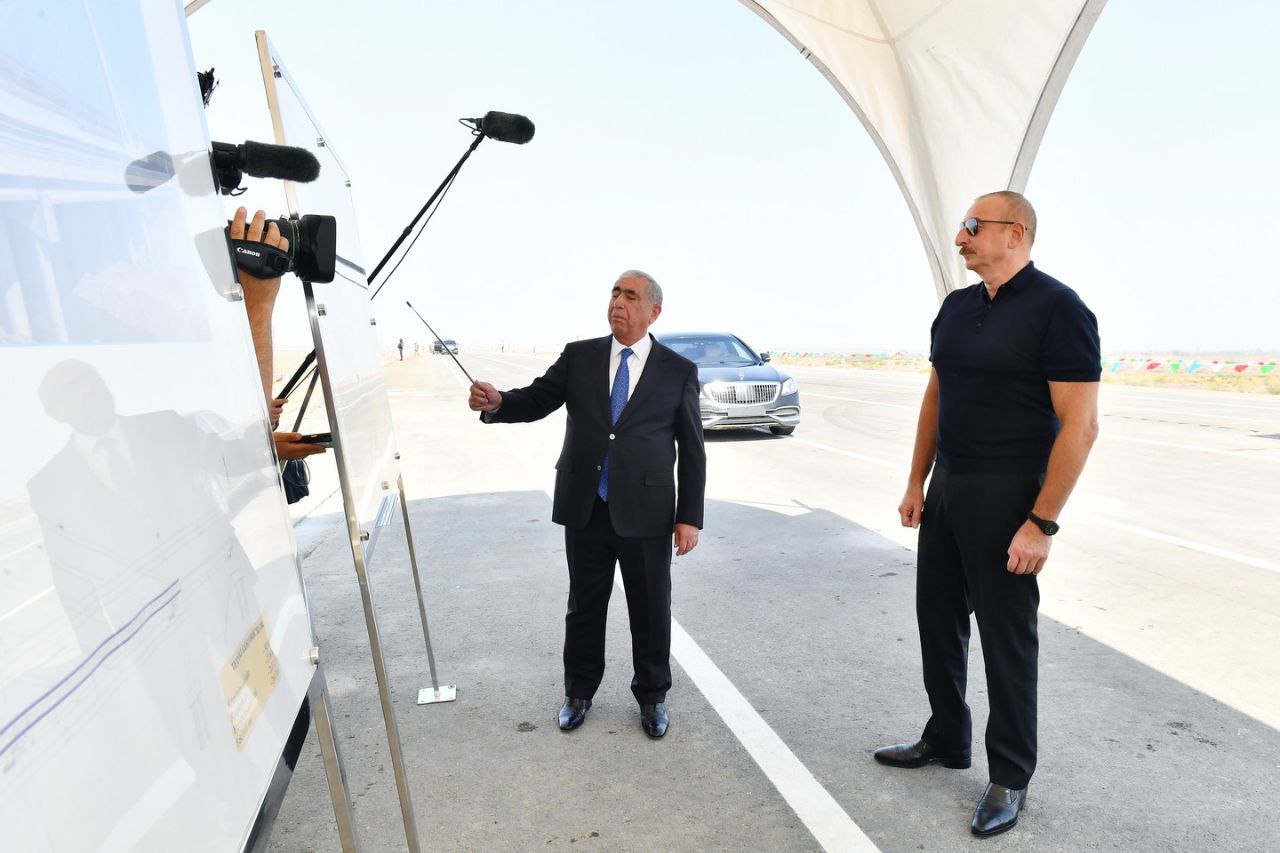 Prezident Bərdə-Ağdam avtomobil yolunda görülən işlərlə tanış olub - YENİLƏNİB - FOTO
