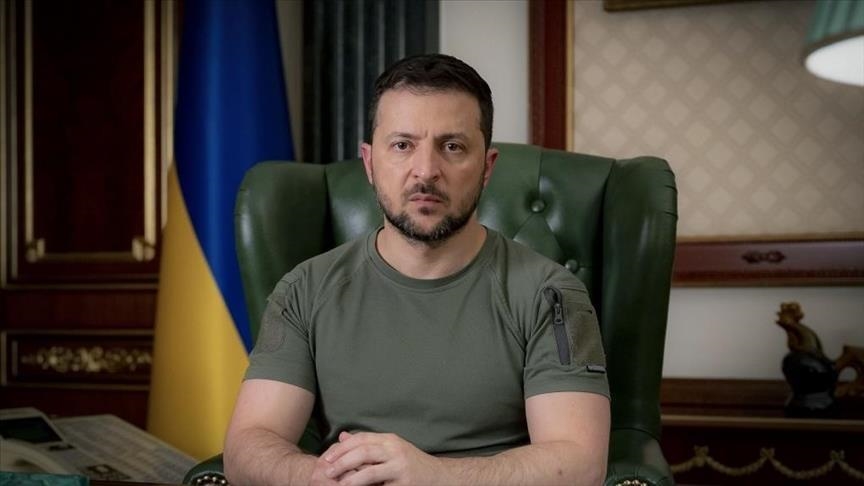Zelenski Kiyevin vurulmasının görüntülərini paylaşdı - VİDEO