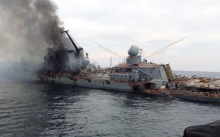 Sevastopolda 4 rus hərbi gəmisinin PARTLADILMA ANI - VİDEO 