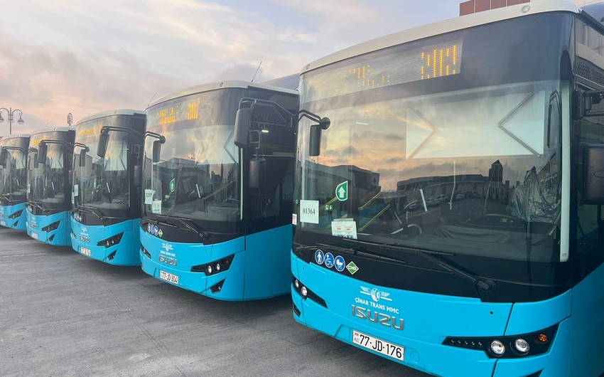 Bakıda daha 25 ədəd 12 metrlik avtobus xəttə buraxılacaq - FOTO