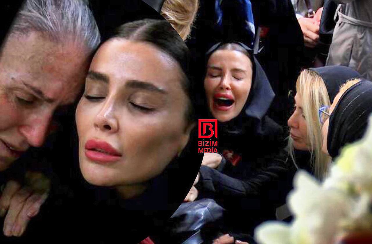 Özge Ulusoy atasının dəfnində hönkür-hönkür ağladı - FOTO/VİDEO