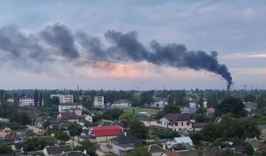 Krım partizanları Rusiya bazasının yandırılmasını öz üzərinə götürdülər - VİDEO