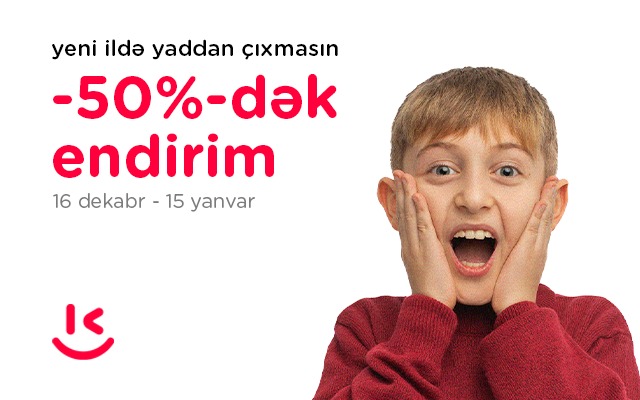 “Kontakt”dan yadda qalan Yeni il kampaniyası – 50%-DƏK ENDİRİM