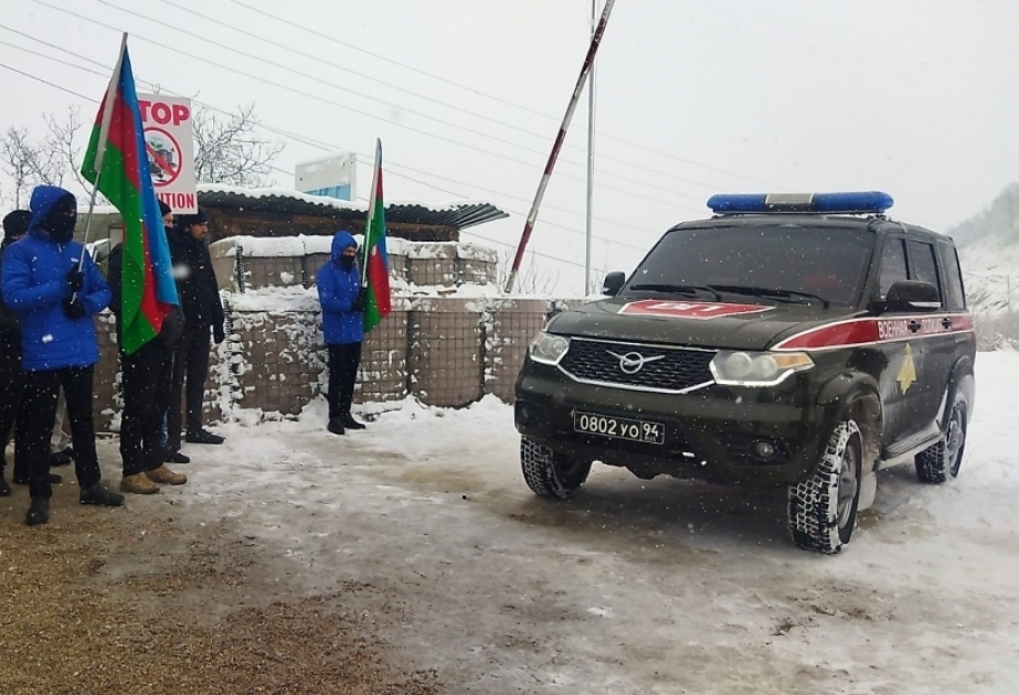Xankəndi-Laçın yolunda sülhməramlıların 35 avtomobili maneəsiz hərəkət edib