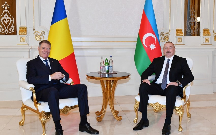 Azərbaycan və Rumıniya prezidentləri mətbuata bəyanatlarla çıxış ediblər - FOTO/VİDEO