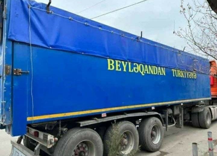 Beyləqandan Türkiyəyə yardım üçün ilk yük maşını YOLA DÜŞDÜ - FOTO 