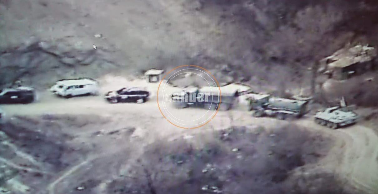 Erməni separatçılarının hərbi karvanı Xəlfəli yolundan belə keçdi - VİDEO 
