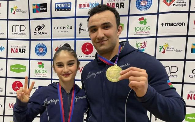 Gimnastlarımız Portuqaliyada qızıl medal qazandı