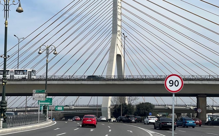 Bakıda sürət həddi endiriləcək 14 yolda yol nişanları QURAŞDIRILIB