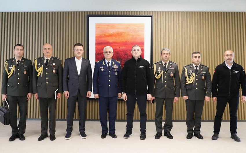 Azərbaycanlı generallar Haluk Bayraktarla görüşdü - FOTO