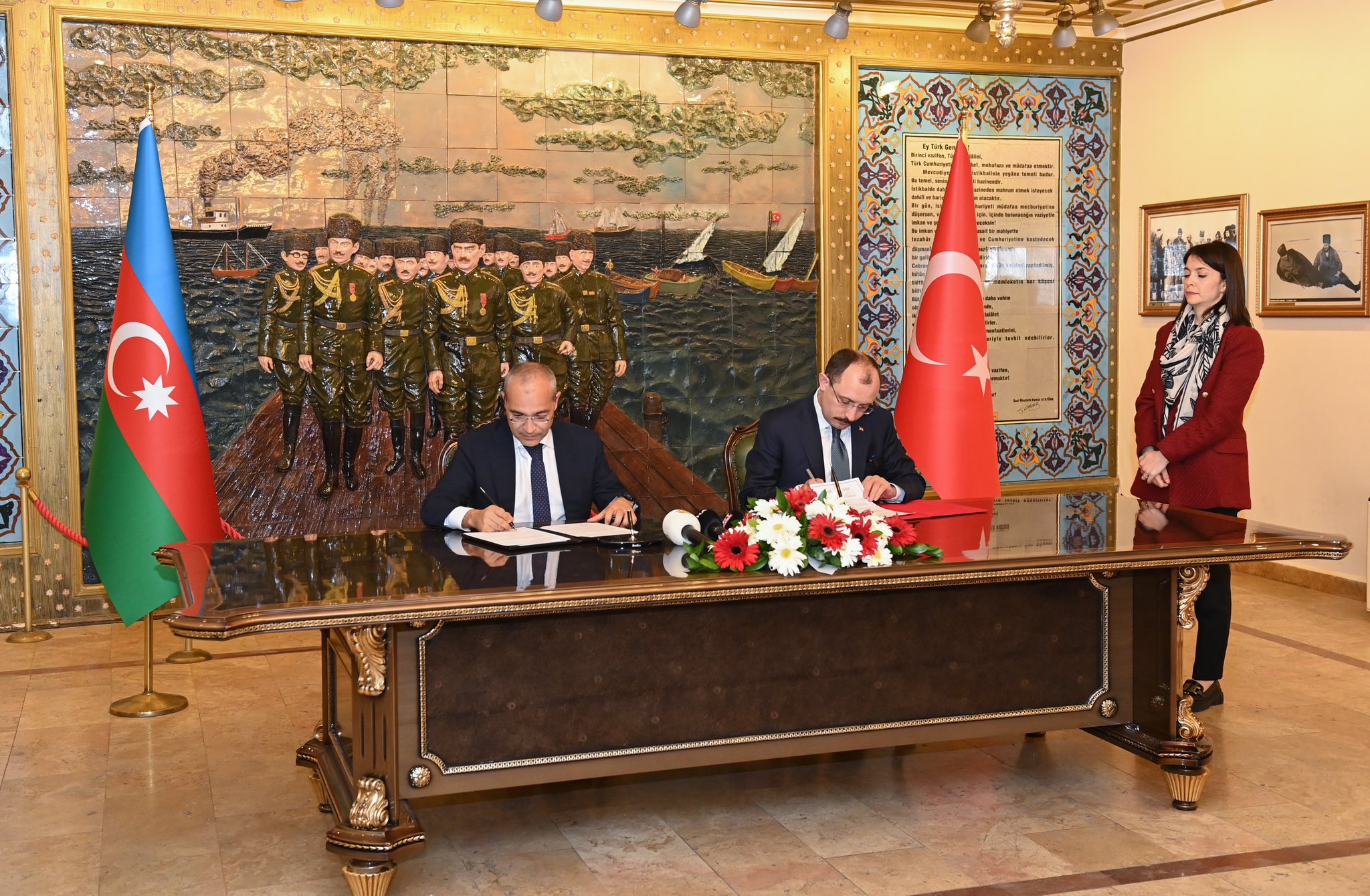 Azərbaycanla Türkiyə arasında ticarət sazişinə dəyişiklik haqqında protokol İMZALANDI - FOTO 